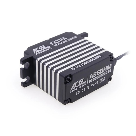 Agf A86BHM High-Speed Programmable Brushless Large Steering Gear 55kg High Torque 6 Channels Control Expert Level Metal Car Toys